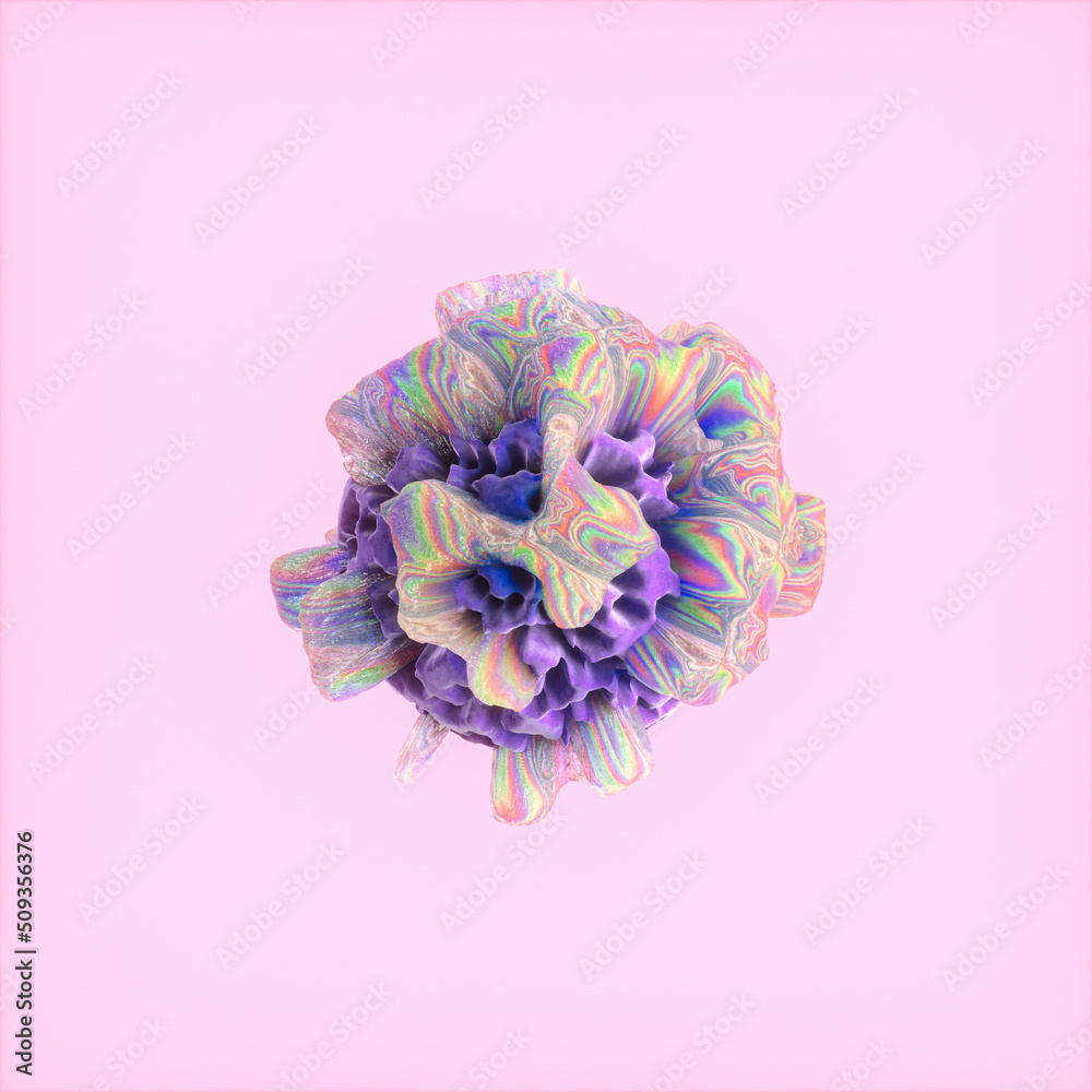 Aufkleber abstract 3d geometric crystal background. iridescent texture faceted gem.