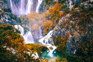 Autumn Waterfalls in Croatia - 509356549