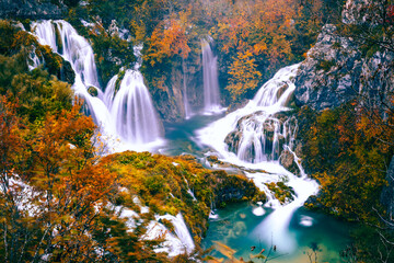Autumn Waterfalls in Croatia - 509356562