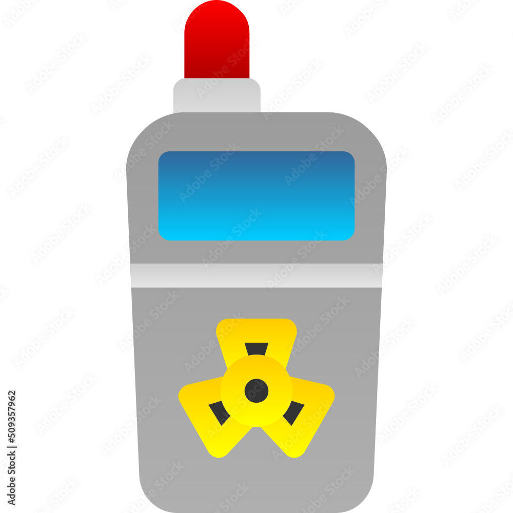 Sticker radiation detector icon