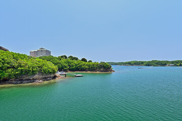 Fototapeta na wymiar 英虞湾　遊覧船からの眺め　三重県志摩市
