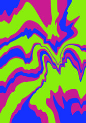 Colorful seamless vector pattern in psychodelic geometric style, retro 70s, 80s, 90s vibes