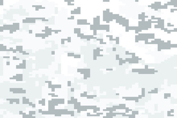 White pixel camouflage pattern background