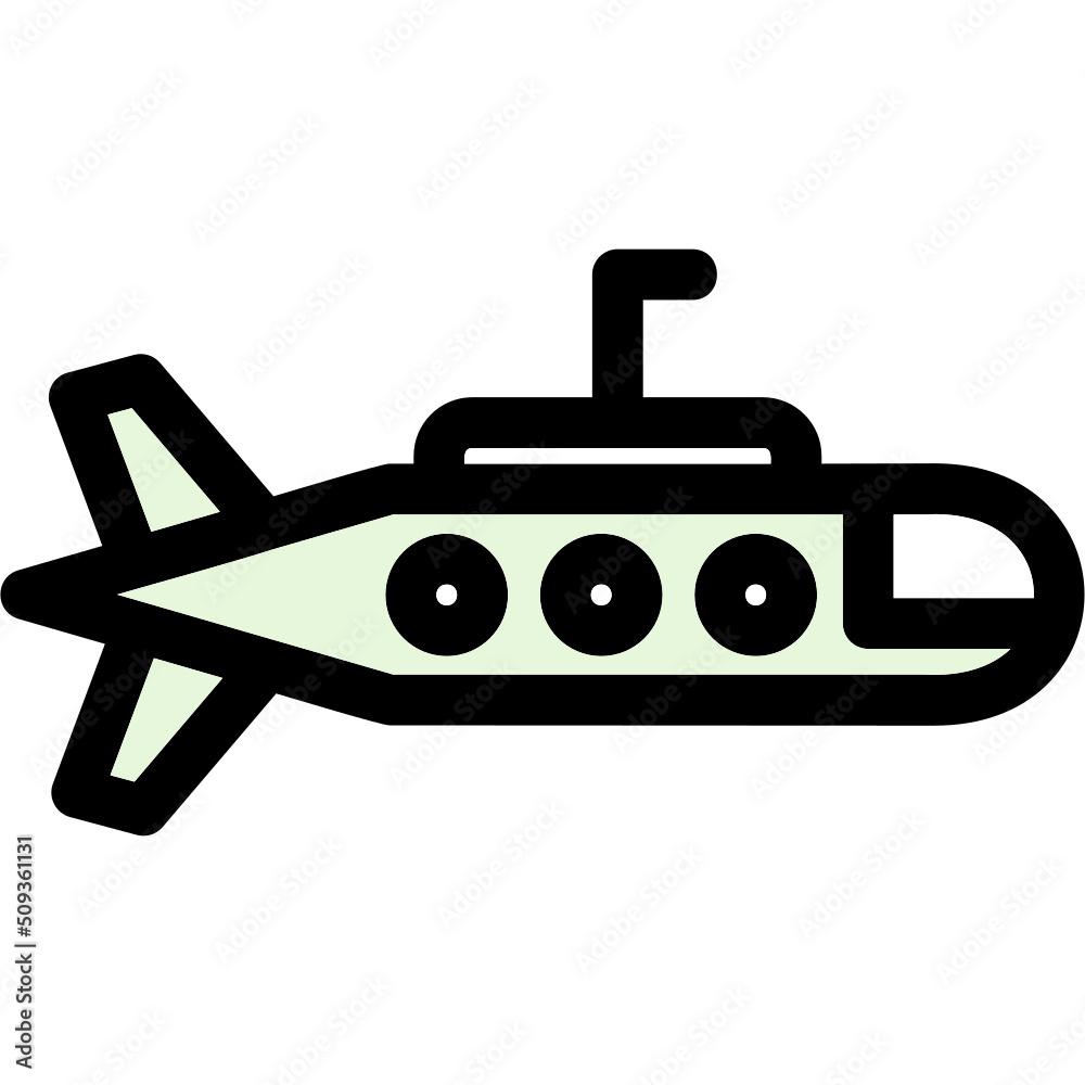 Wall mural submarine icon