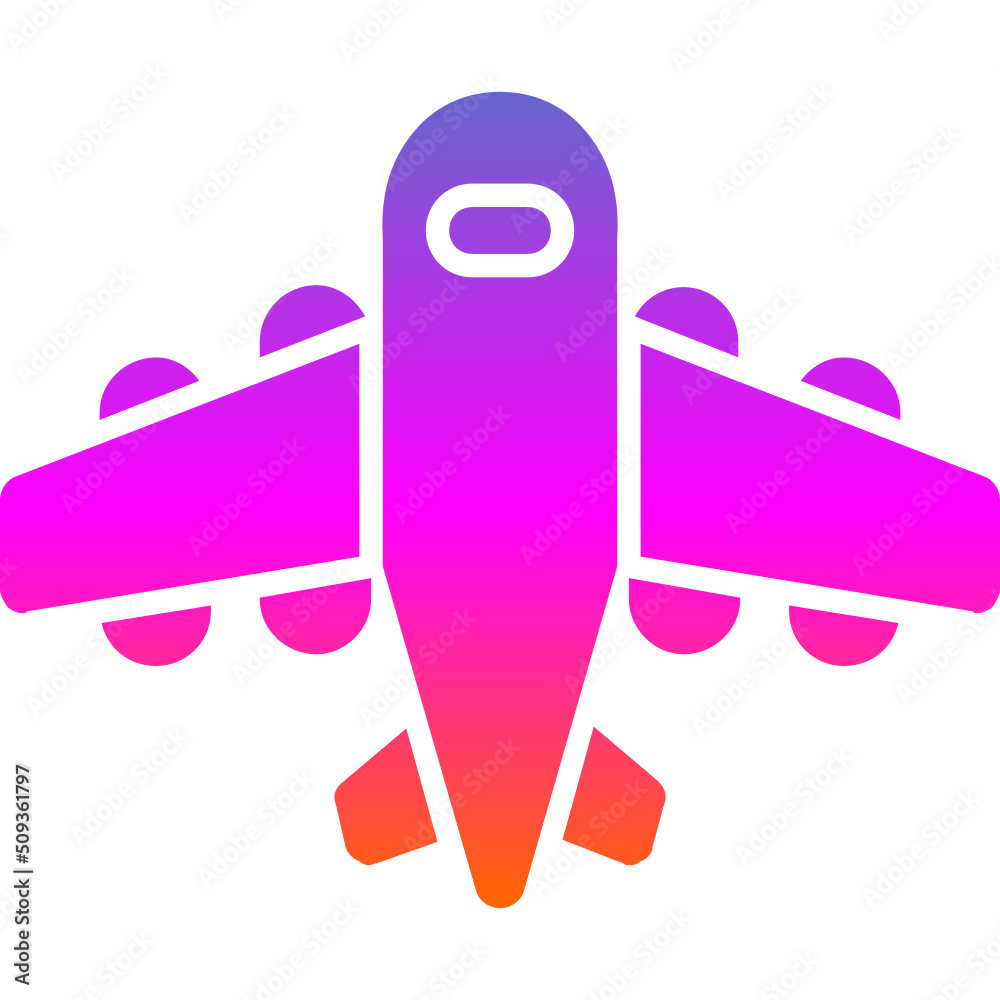 Sticker airplane icon