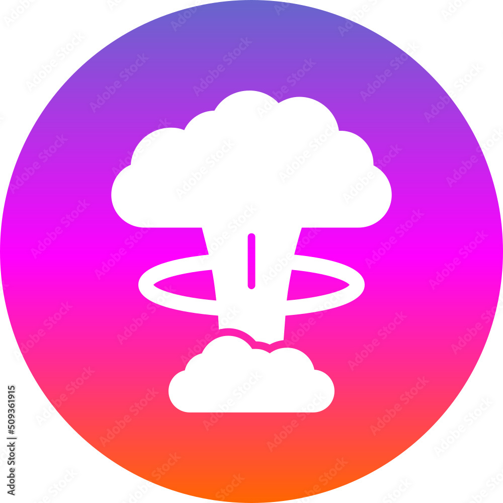 Canvas Prints nuclear explosion icon