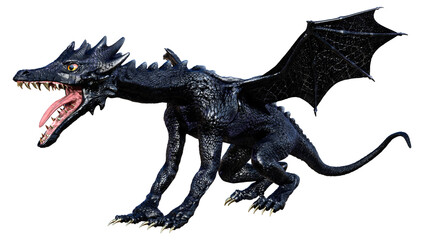 Fototapeta premium 3D Rendering Fairy Tale Dragon on White