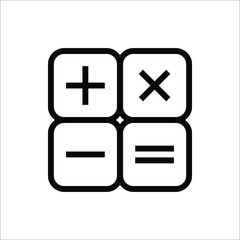 calculator icon or logo isolated sign symbol vector illustration