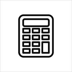 calculator icon or logo isolated sign symbol vector illustration