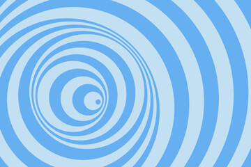 Hypnotic psychedelic spiral background. Navy blue stripes illustration in the retro style