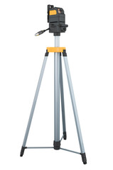 Automatic optical level with tripod, 3D rendering