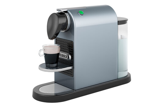 Coffee Pod Machine, Espresso Machine for Capsule, Single Serve Coffee Maker, 3D rendering