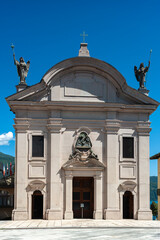 West fa�e of the Sanctuary of the SS Pieta in Cannobio in northern Italy