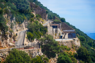 Prince Ferdinand's battery on the slopes of the Rock of Gibraltar in the South of Spain