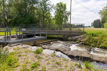 The Singold near Langerringen in Bavaria is an important industrial tributary of the water city of Augsburg