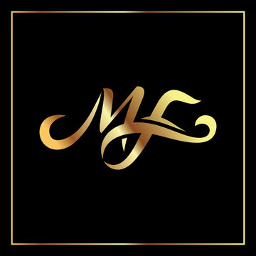 MF Initial letter handwriting and signature logo