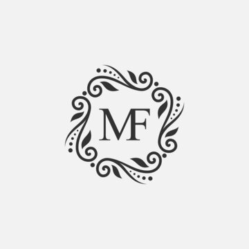 MF Initial letter with ornament for your best business logo