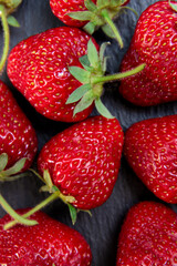 Closeup view of delicious strawberry as background