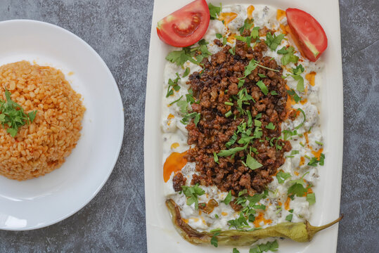 Alinazik kebab, or simply alinazik, is a home-style Turkish dish which is a specialty of the Gaziantep province of Turkey.