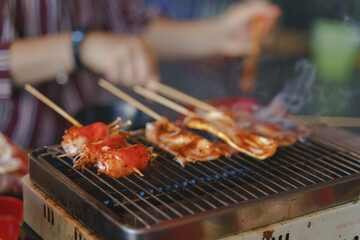 Naklejka premium Barbecue cooking or Mala