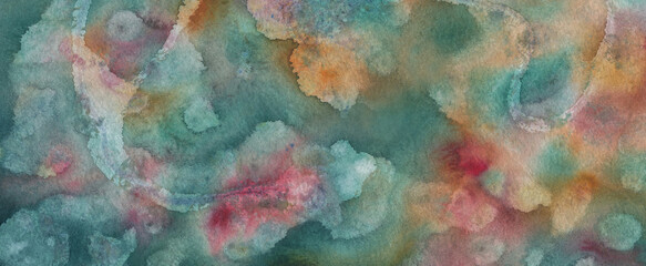 Watercolor background, multicolored colorful spots. Abstract watercolor illustration.
