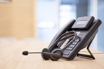 Obraz na płótnie Canvas Communication support, call center and customer service help desk.for (call center) concept