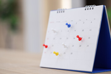 Calendar in office,Business management event,business plan targeted marketing activities, media...