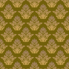 Vector damask seamless pattern element. Classical luxury old fashioned damask ornament, royal Victorian seamless texture for wallpapers, textile, wrapping. Exquisite floral baroque template