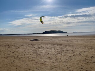 Obraz premium Windboarding, Uphill Beach, Weston-super-Mare 