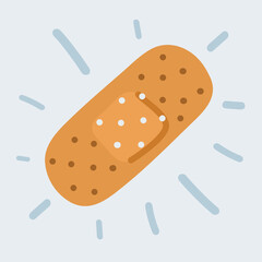 Vector illustration of First Aid Plaster Strip Medical Patch