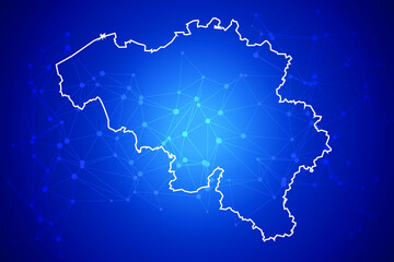 Belgium map Technology  with network connection background