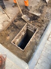 Water drain repair. Sewerage, rainwater and drainage.