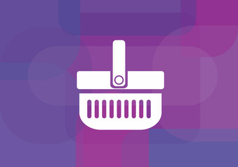 Shopping basket icon - vector illustration