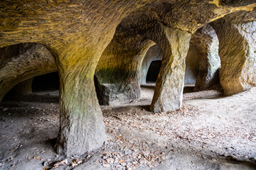 Unique sandstone caves in Northern Bohemia