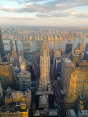 aerial view of Manhattan,  New York 