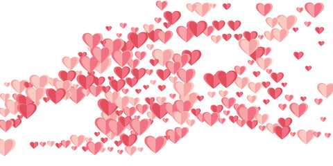 Origami red heart symbols beautiful vector background. Birthday surprise party decor. Present gift