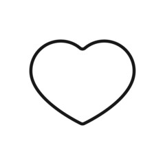 Heart line icon, editable stroke outline icon, high quality vector symbol for mobile app.