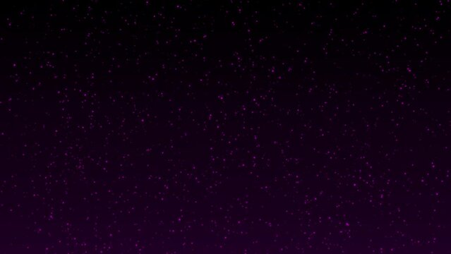 Falling pink particles with gradient purple background.