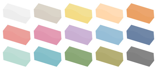 Set Fünfzehn Diagonale Preisaufkleber Zwei Pfeile Retrofarben