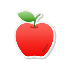 Apple sticker icon, Vector, Illustration.