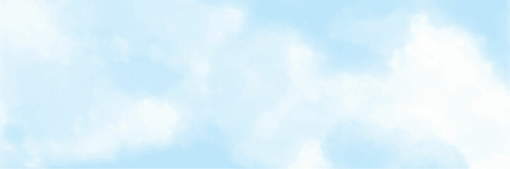 Sky and cloud digital painting panorama view. Sky illustration in the background. 