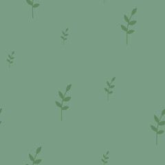 Cute botanical pattern. Seamless background in doodle style