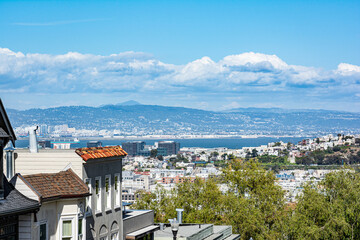 The bay view from Liberty Street, San Francisco, California
