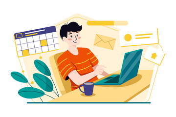 Blogger doing content management