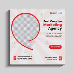 Digital marketing agency and corporate social media post template