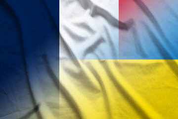France and Ukraine national flag transborder contract UKR FRA