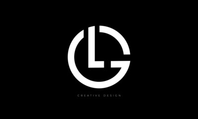 Letter branding LG circle shape creative monogram logo