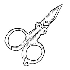 scissors on a white background