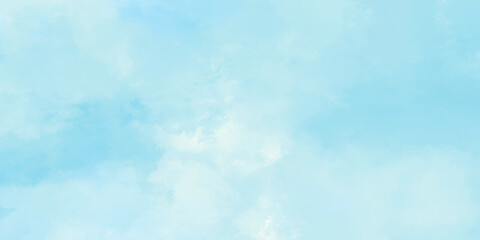 Shinny bright natural cloudy blue sky background, Stylist watercolor shaded blue background with clouds, Abstract bright and shinny clouds on cloudy blue sky.