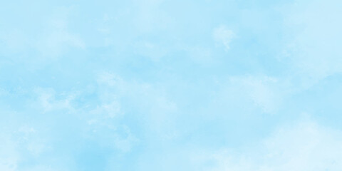 Shinny bright natural cloudy blue sky background, Stylist watercolor shaded blue background with clouds, Abstract bright and shinny clouds on cloudy blue sky.